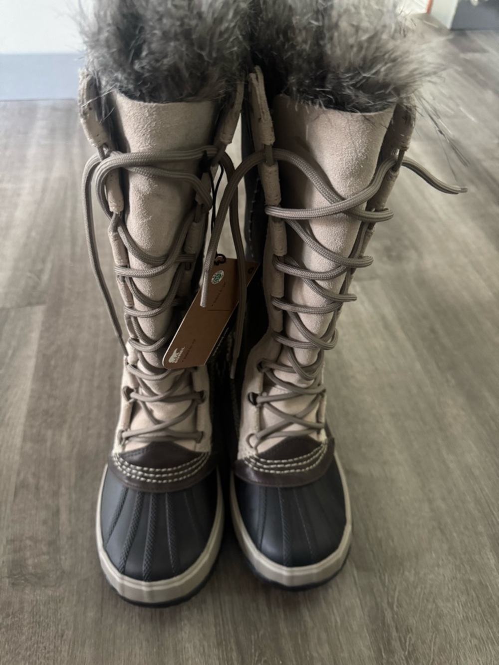 SOREL Cate the Great Waterproof Boot in Tusk / Stone - Picture 7 of 8
